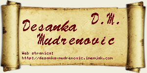 Desanka Mudrenović vizit kartica
